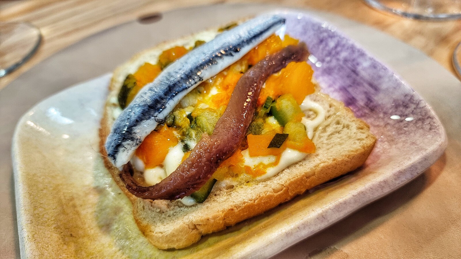 Una de las tostas de Casa Martín 1920. Foto: Salva Moreno