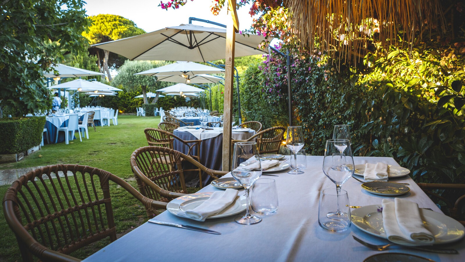 El jardín del restaurante. Foto: El Laúl
