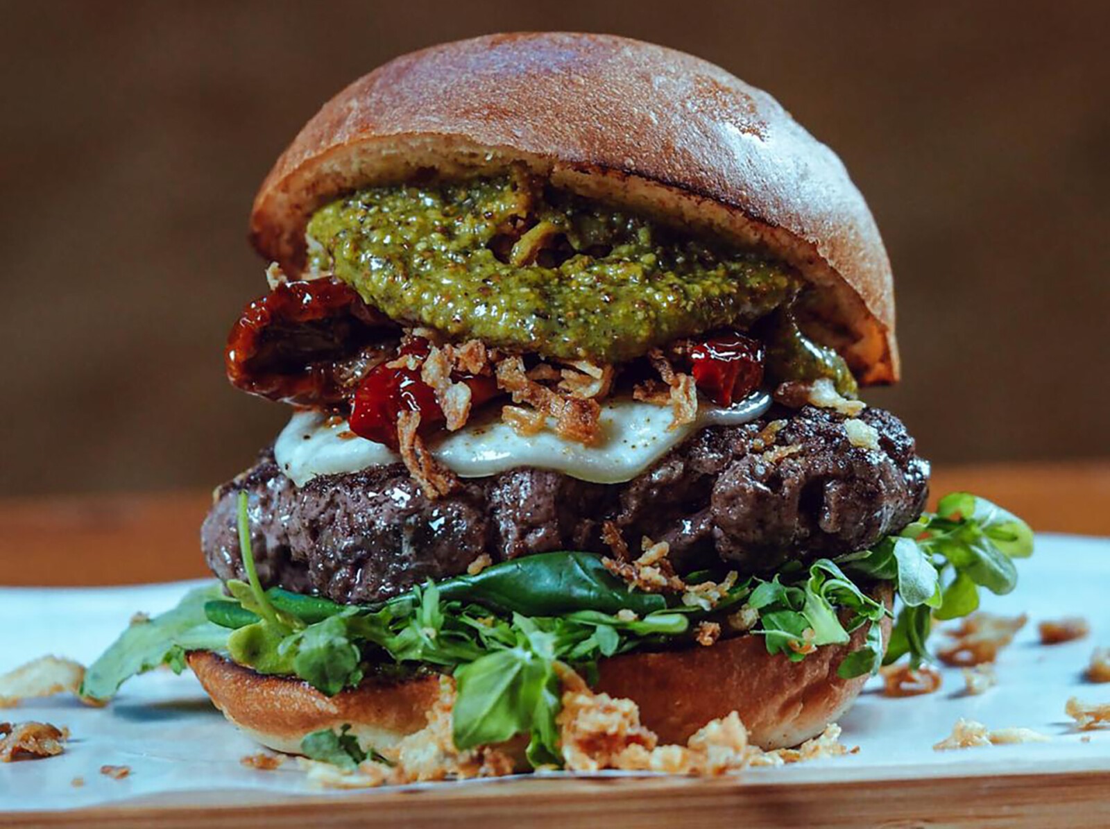 Una de las hamburguesas de Gozo Slow Food. Foto: Gozo Slow Food