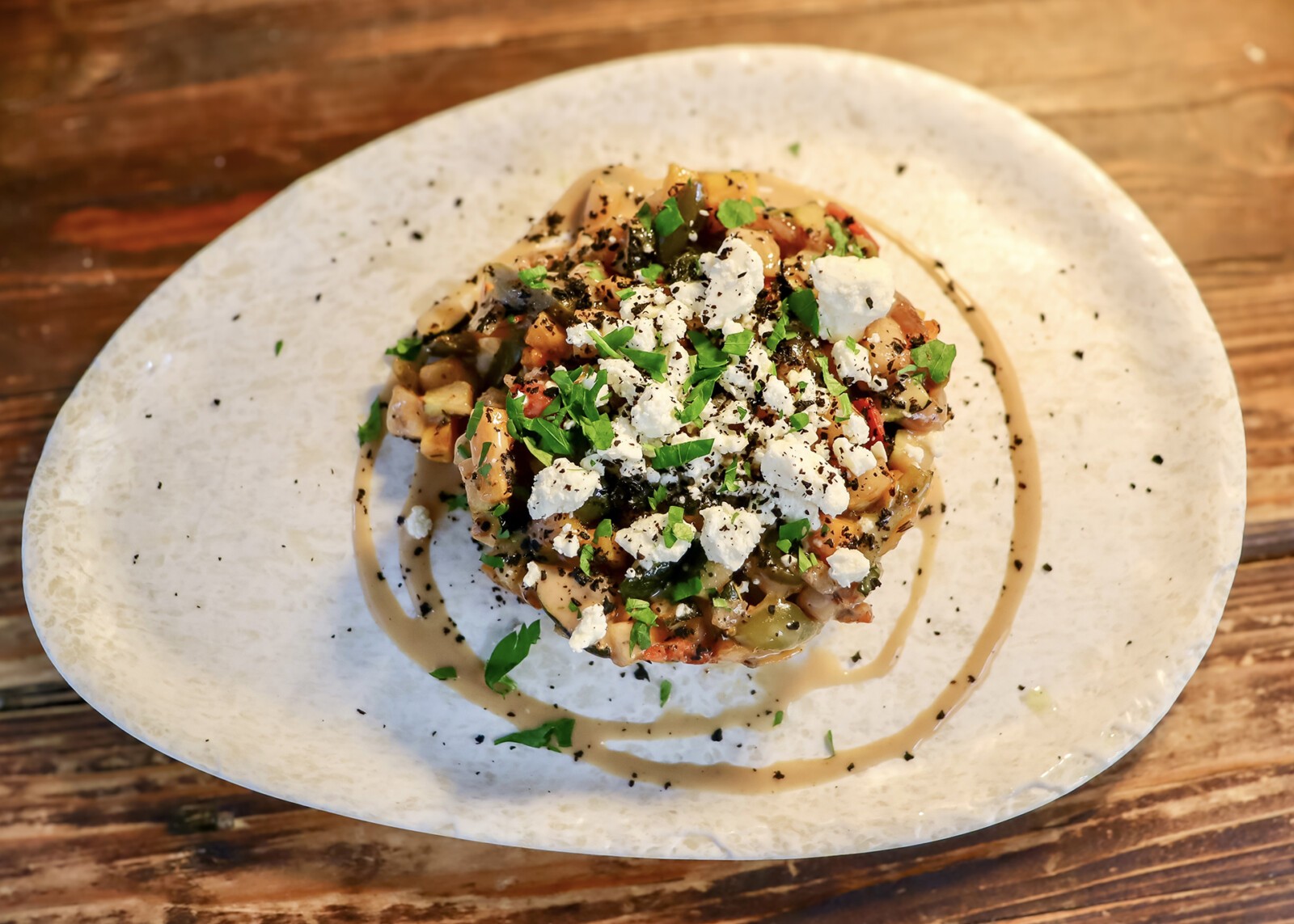Uno de los platos que han pasado por la carta de La Judería, en Vejer. Foto: La Judería