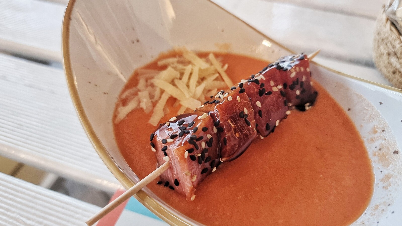 La brochetita teriyaki. Foto: Salva Moreno
