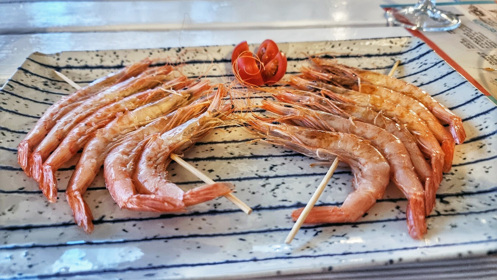 Las gambas a la plancha. Foto: Salva Moreno