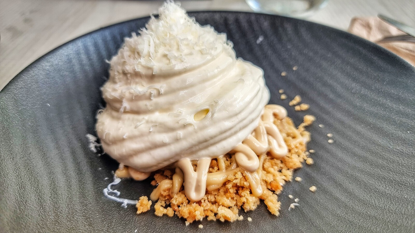 La particular versión de la tarta de queso. Foto: Salva Moreno