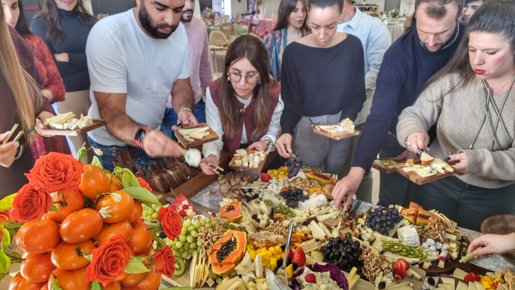 La mesa de quesos del Cátering La Serrana. Foto: Salva Moreno