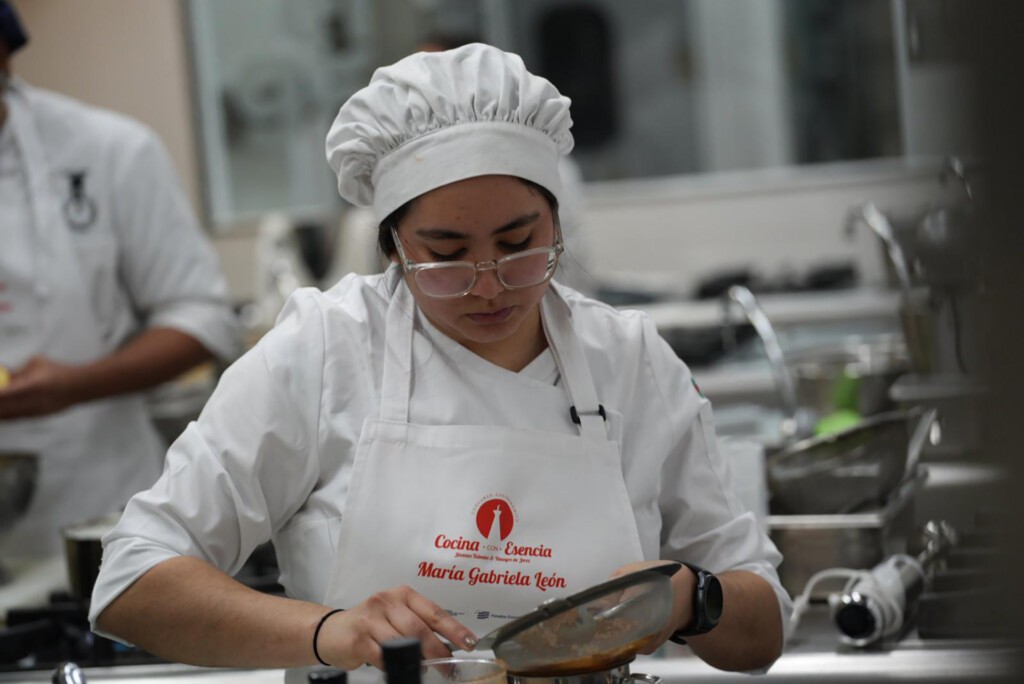 María Gabriela, en la cocina. Foto: Cedida