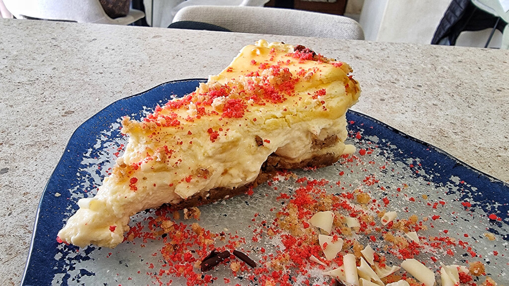 La tarta de queso, uno de los postres de La Fresquita de Perea. Foto: Salva Moreno