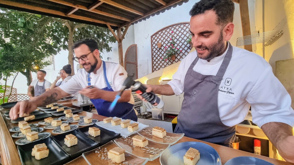 Jaime y Arturo, en la cena a 8 manos celebrada en mayo en Narea. Foto: Salva Moreno