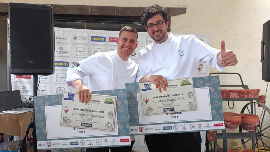 Manu Conde y Miguel Castillo, vencedores del Chef Sierra de Cádiz. Foto: Cedida