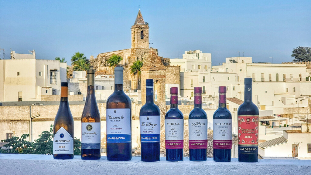 Los vinos de Valdespino que se sirvieron en la cena. Foto: Salva Moreno