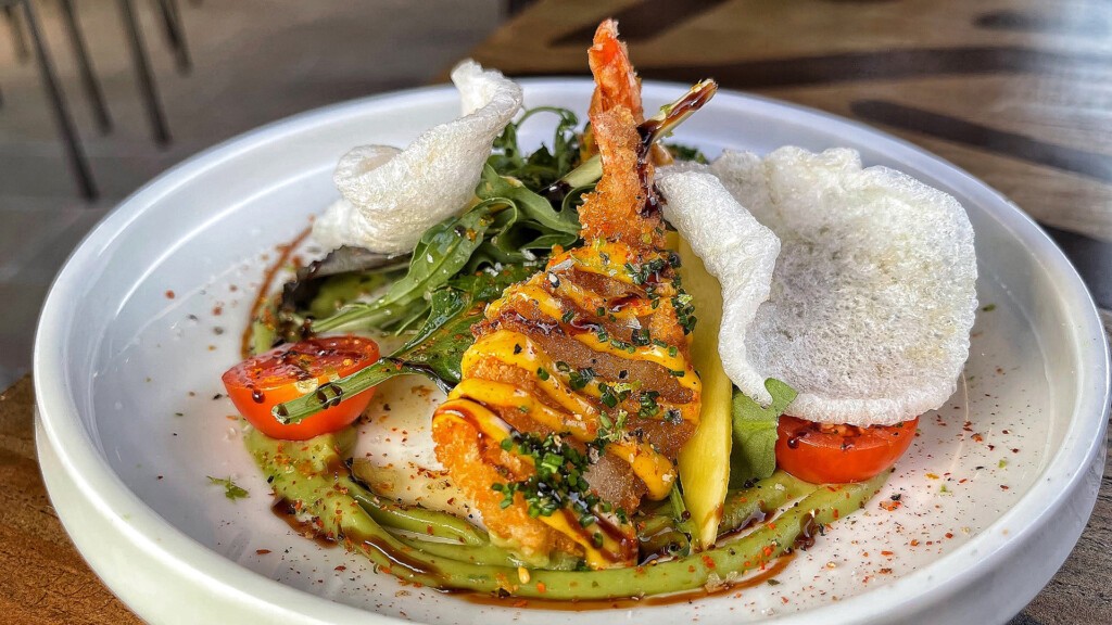 Uno de los pases con langostinos. Foto: Salva Moreno