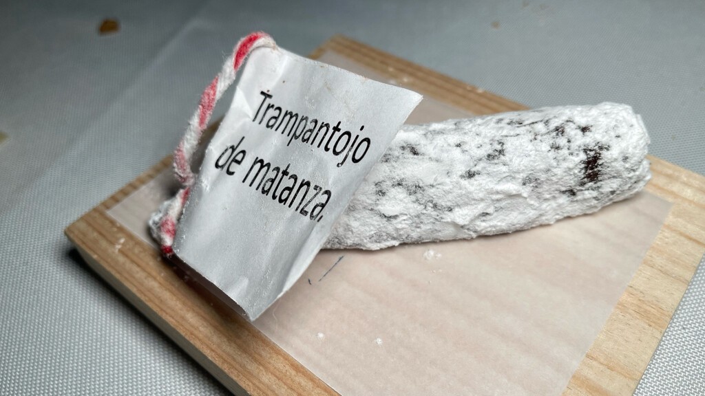 El postre, un trampantojo de matanza. Foto: Salva Moreno