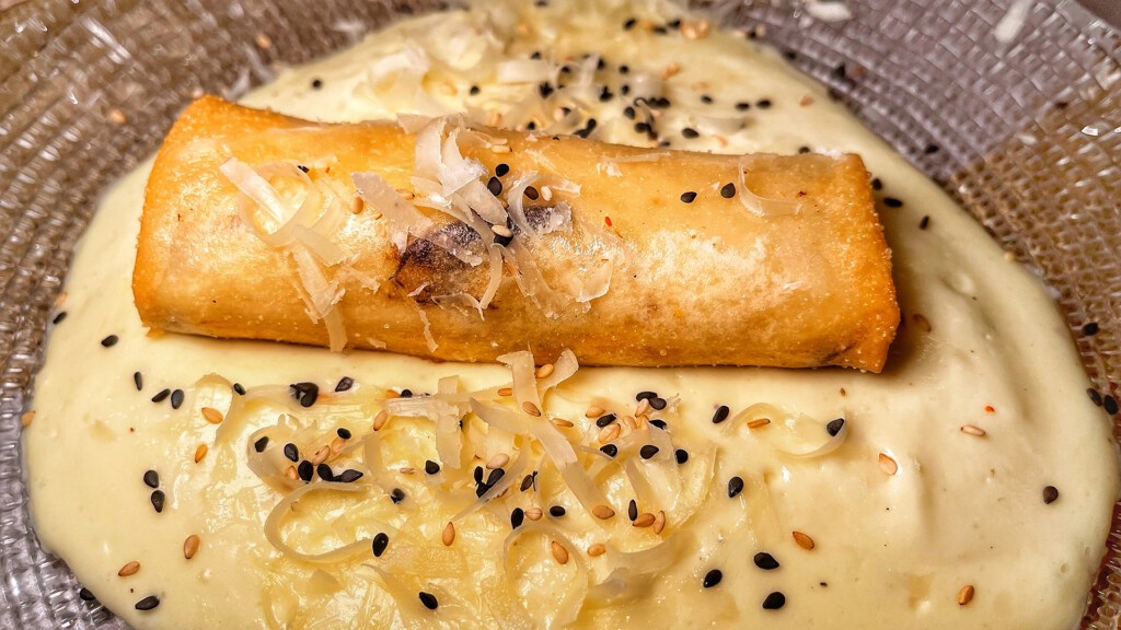 Falso canelón de carrillada de retinto. Foto: Salva Moreno