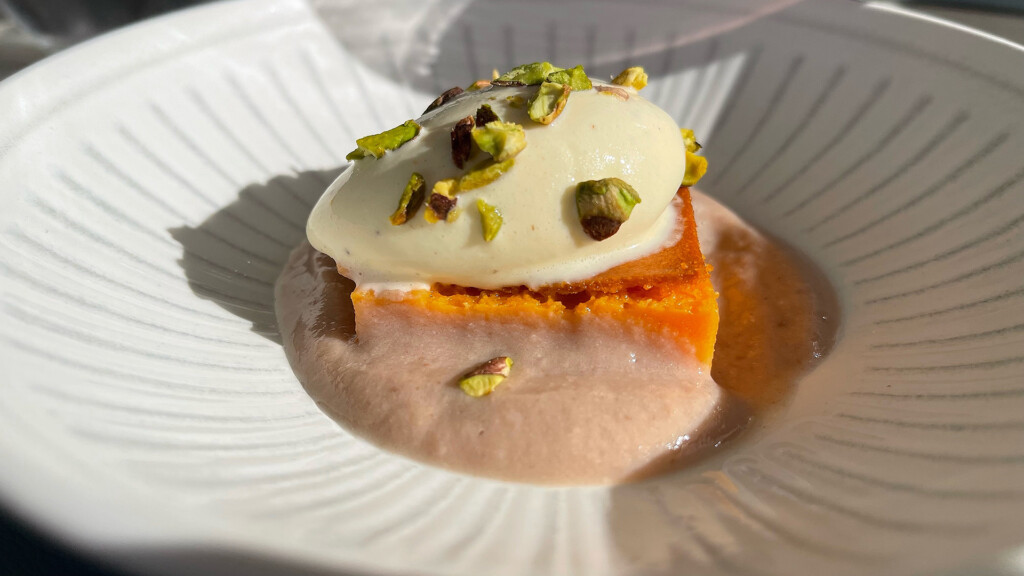 El postre con el que conluyó el menú en Santorini. Foto: Salva Moreno