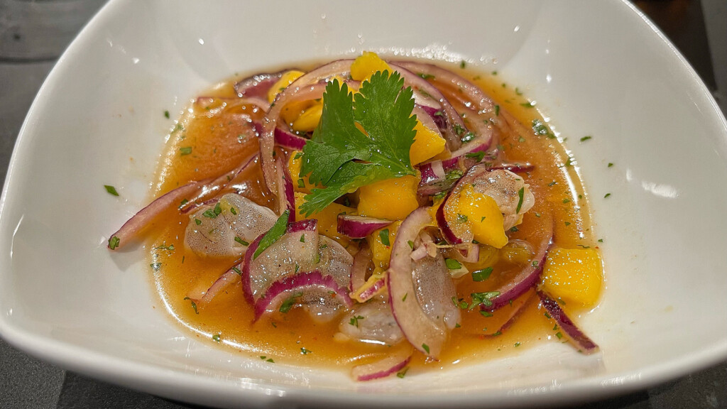 El ceviche de langostino. Foto: Salva Moreno