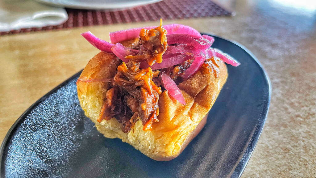 El brioche de pulled pork. Foto: Salva Moreno