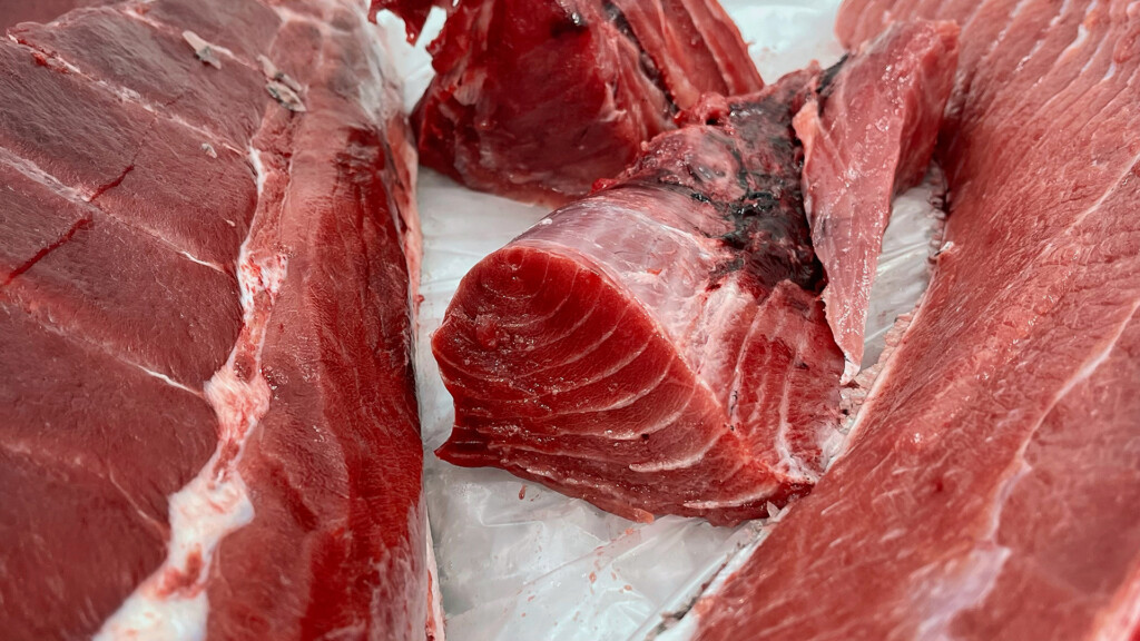 En el cemtro, el morrillo, una de las piezas más cotizadas del atún. Foto: Salva Moreno