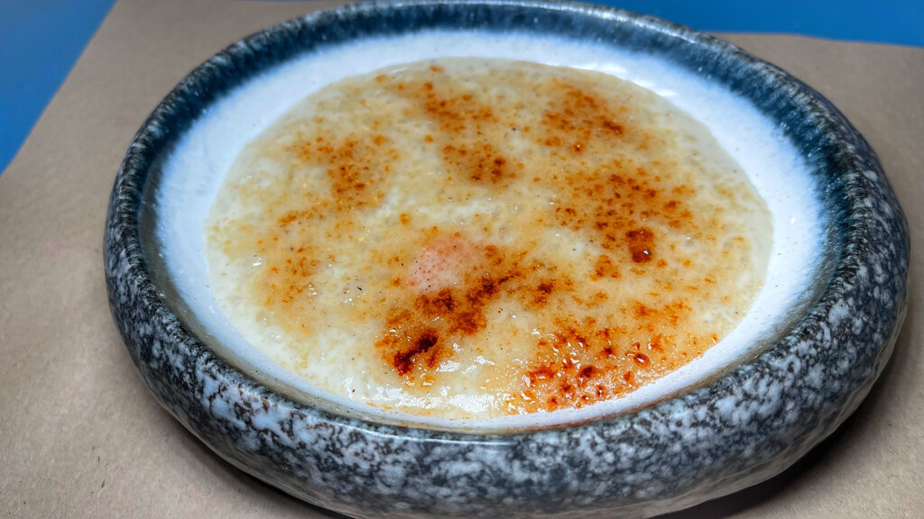 El arroz con leche de La Brasa. Foto: Salva Moreno