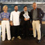 María José García Pelayo y César Saldaña con el equipo de René. Foto: Cedida